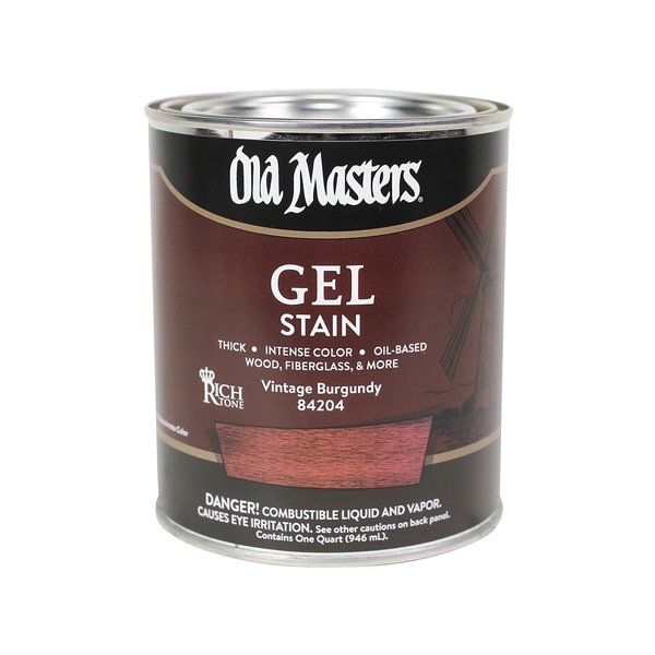 Old Masters Semi-Transparent Vintage Burgundy Oil-Based Alkyd Gel Stain 1 qt 84204